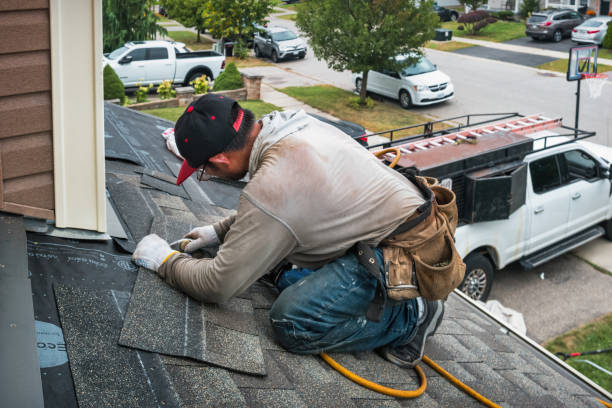 Professional Roof Installation technician working in Norfolk, MA